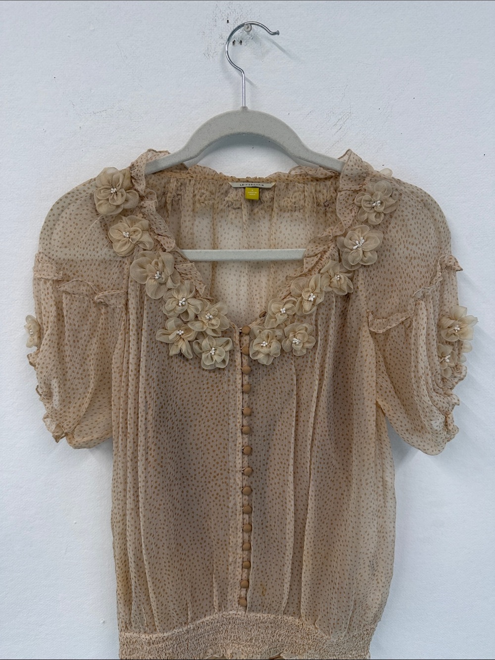 Leifsdottir Sheer Embellished Blouse